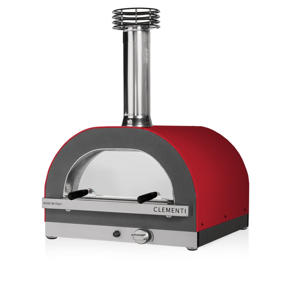 CLEMENTI Red / 60x60 (2x Pizzas) Clementi Gold Gas & Wood Fired Pizza Oven