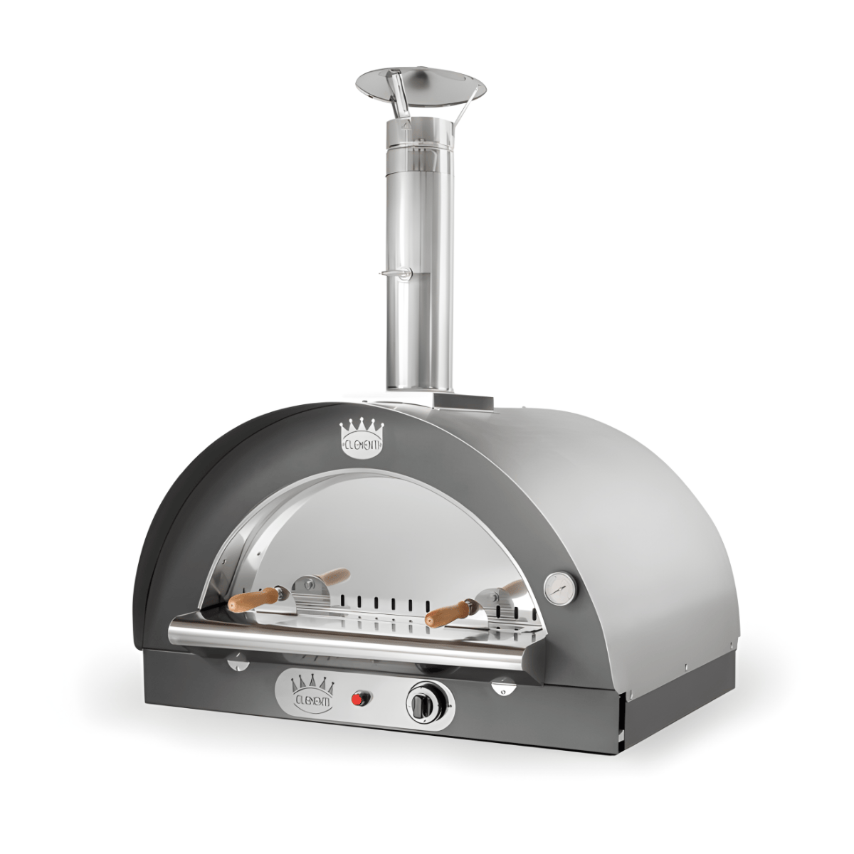 CLEMENTI Stainless steel Clementi Pulcinella Gas & Wood Fired Pizza Oven 80 x 60