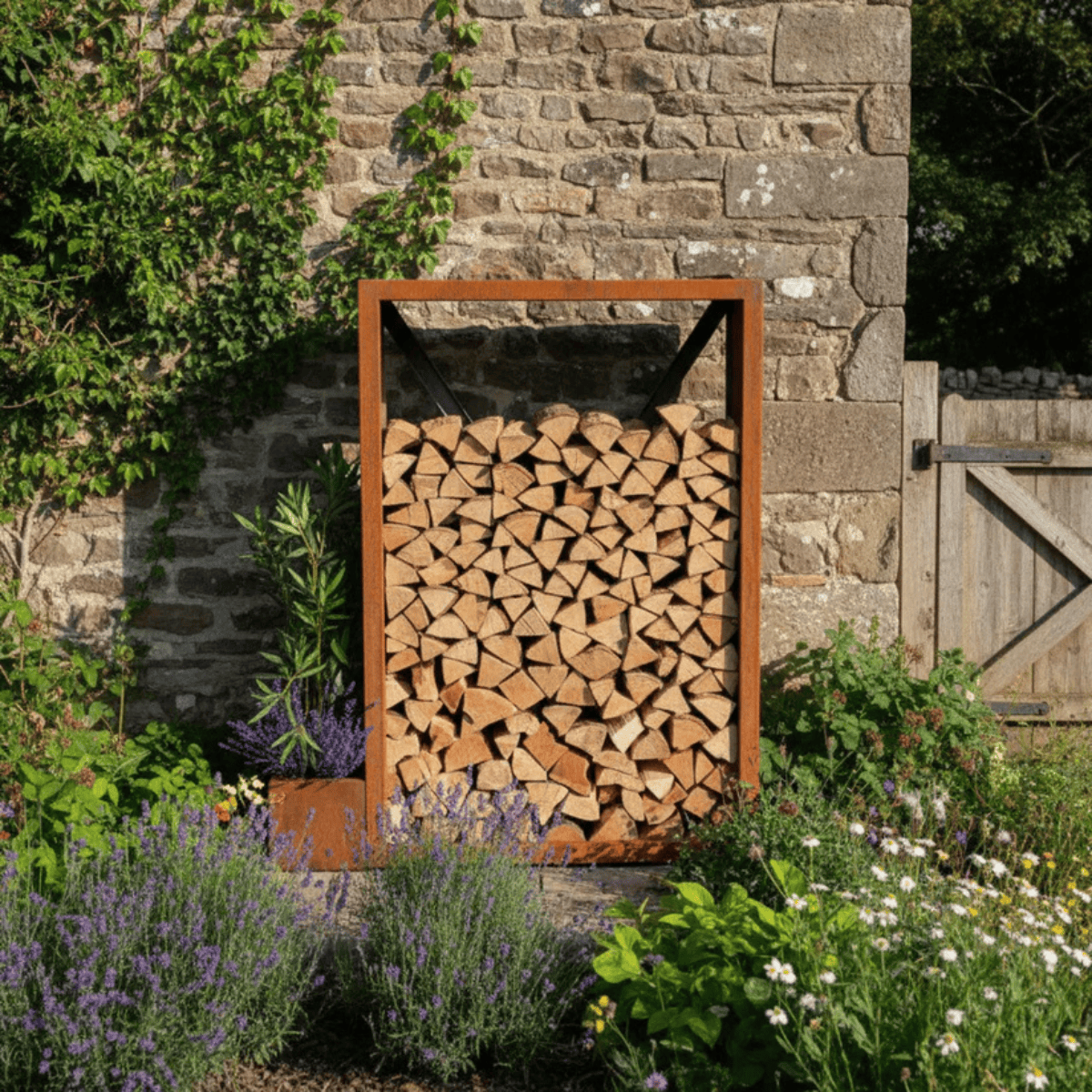 WEATHER IT Tall Corten Steel Logstore