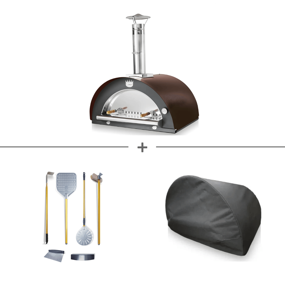 CLEMENTI Clementi Original | Wood Fired Pizza Oven 80 x 60 Bundle