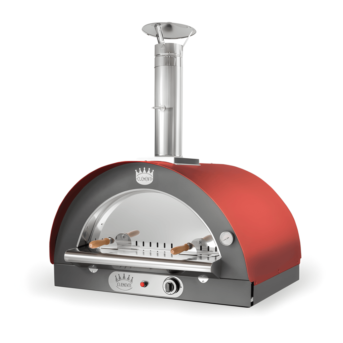 CLEMENTI Red Clementi Pulcinella Gas & Wood Fired Pizza Oven 80 x 60