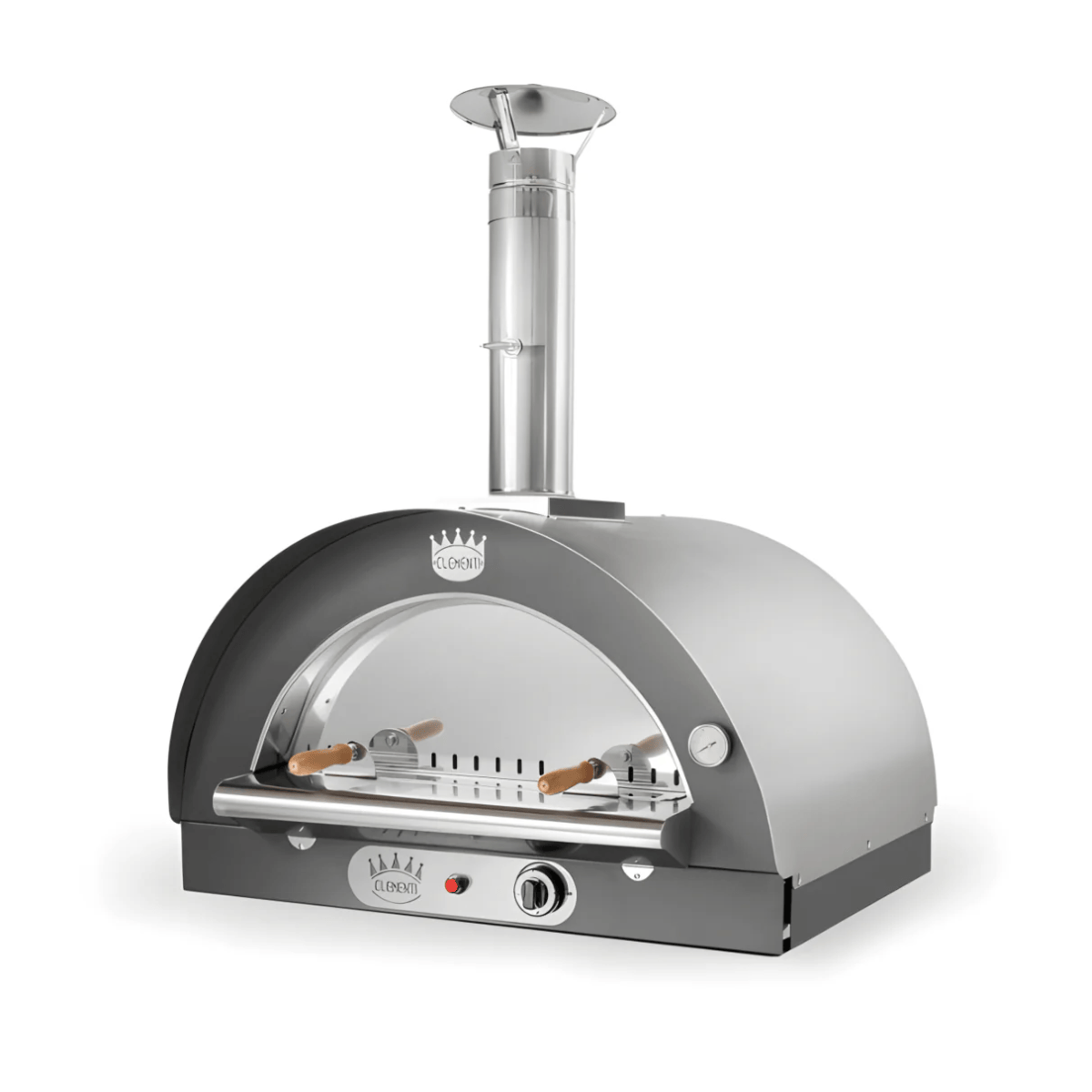 CLEMENTI Stainless steel Clementi Original | Gas & Wood Fired Pizza Oven 80 x 60 Bundle