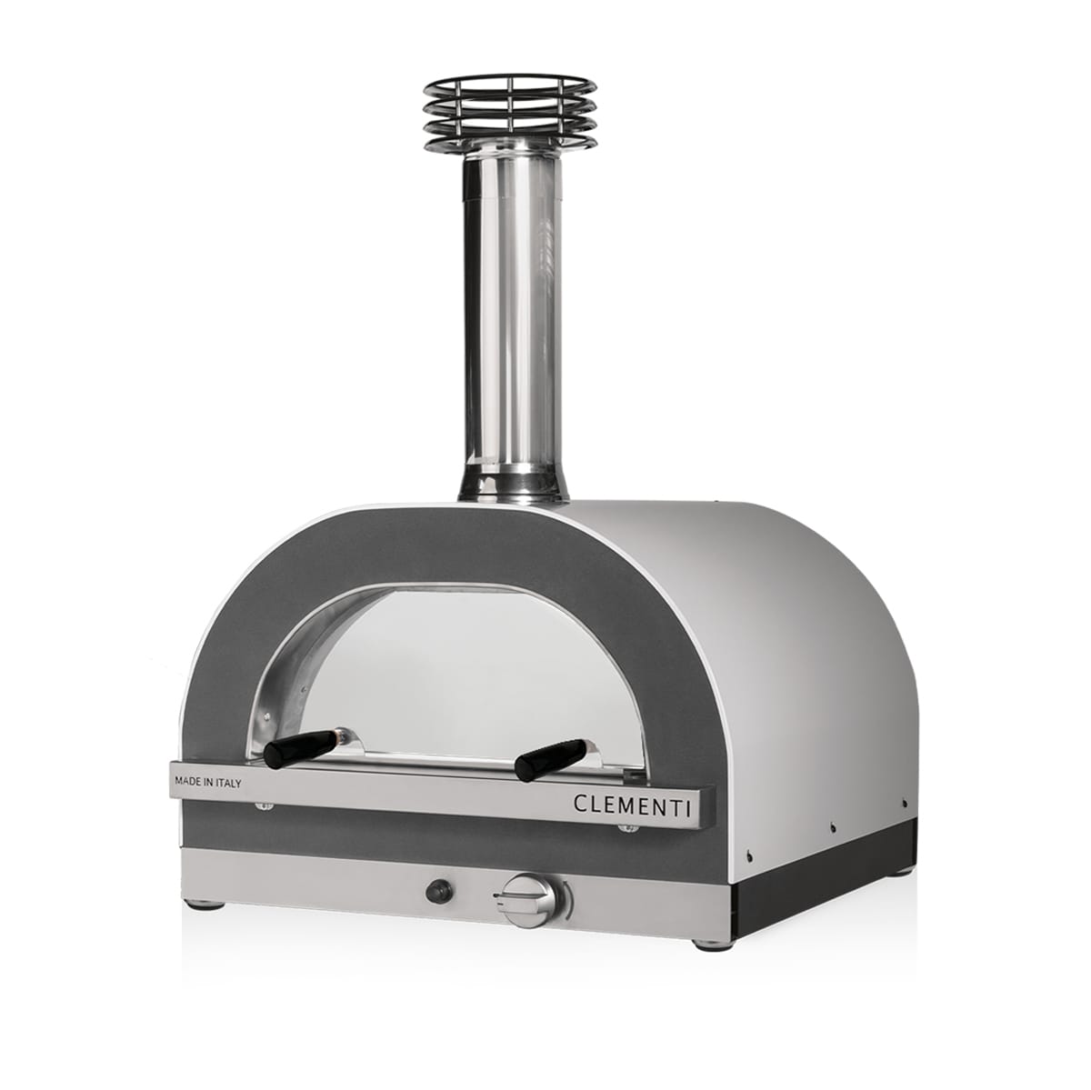 CLEMENTI White / 60x60 (2x Pizzas) Clementi Gold Gas & Wood Fired Pizza Oven