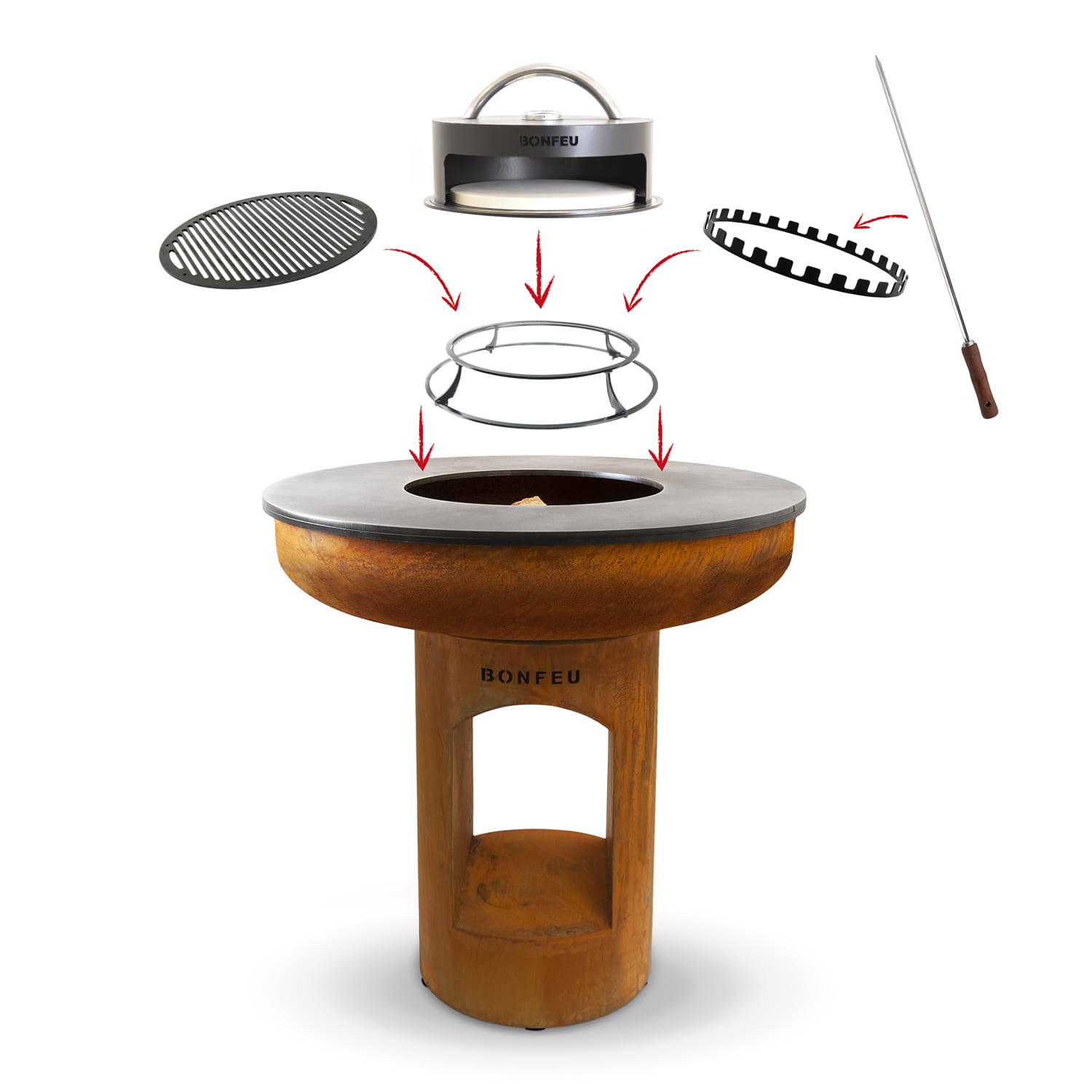 BONFEU BonFeu BonBiza XL Open Plancha Fire Pit