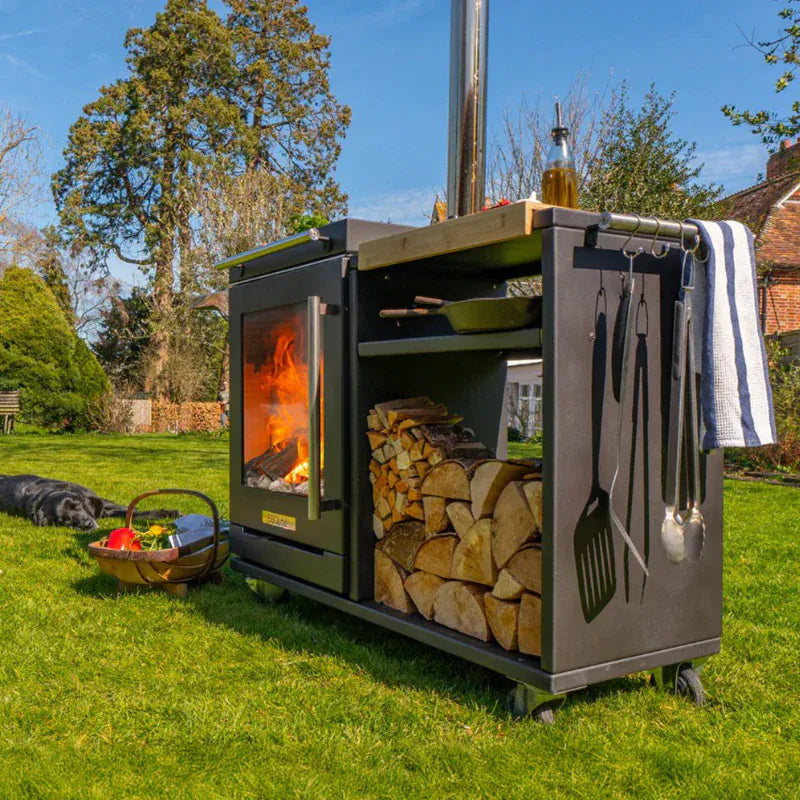 BBQUBE BBQube Grill & Heater with Log Store