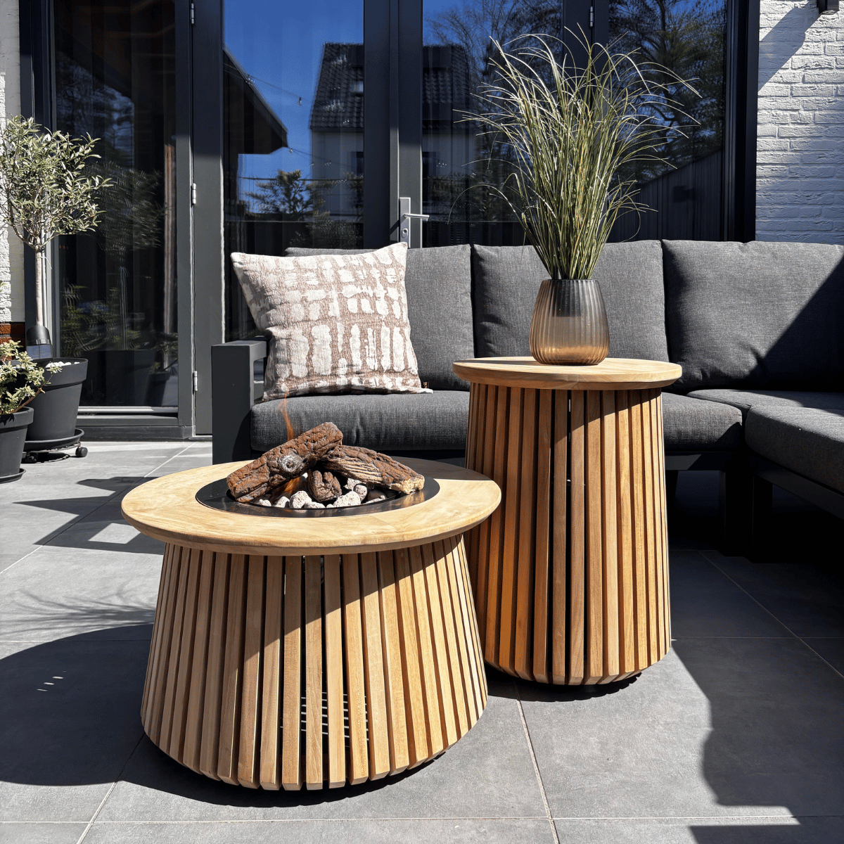 Happy Cocooning Lagune 60 Gas Fire Pit | Teak
