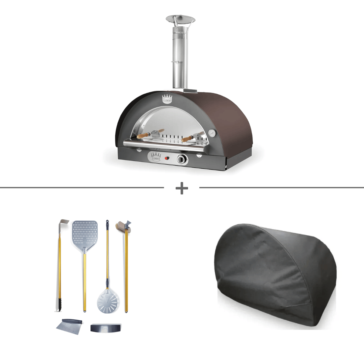 CLEMENTI Clementi Original | Gas & Wood Fired Pizza Oven 60 x 60 Bundle