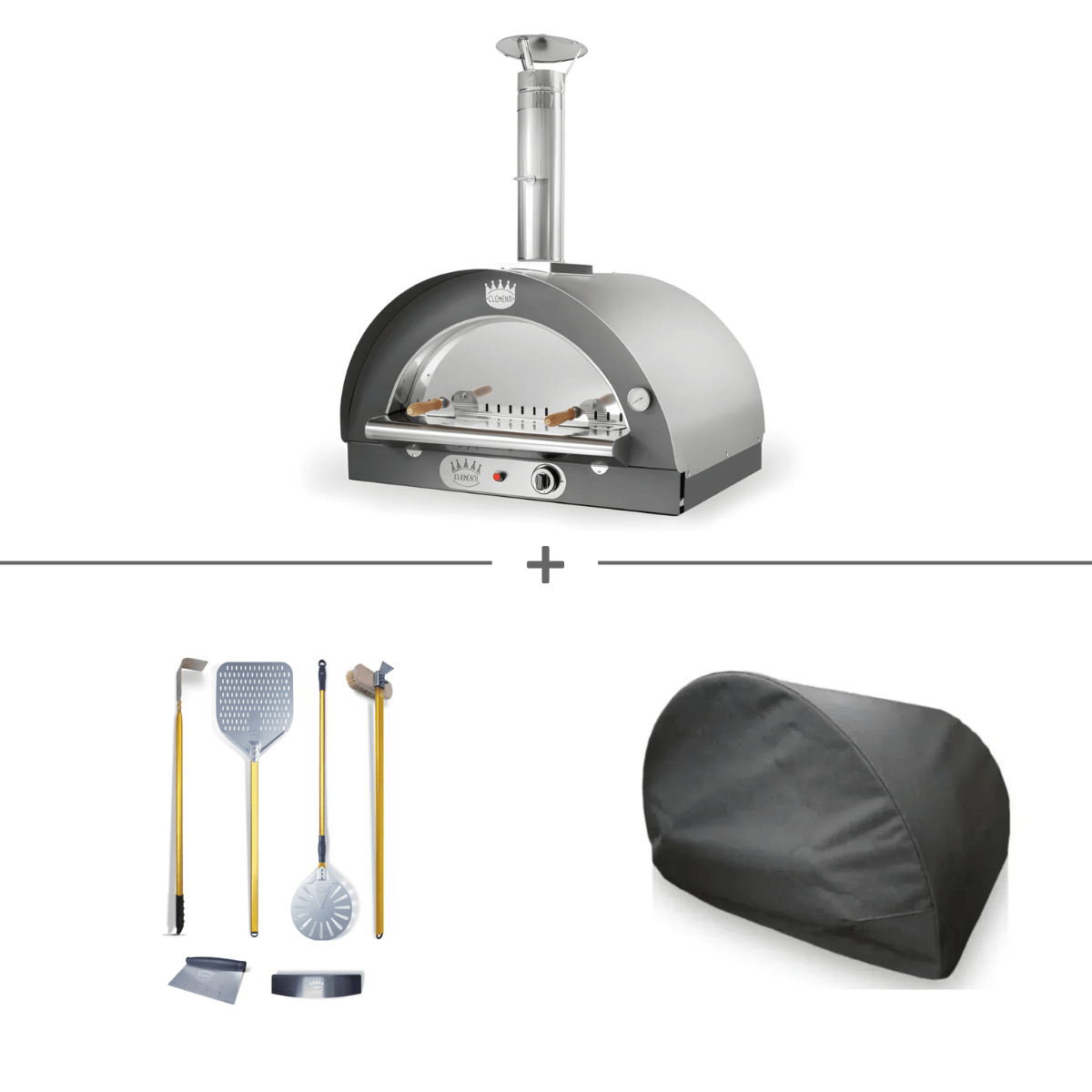 CLEMENTI Clementi Original | Gas & Wood Fired Pizza Oven 100 x 80 Bundle