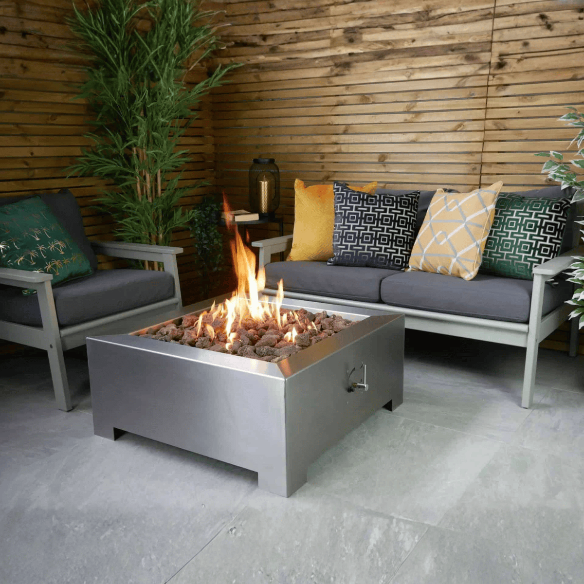 WEATHER IT Helios Square Gas Firepit Table