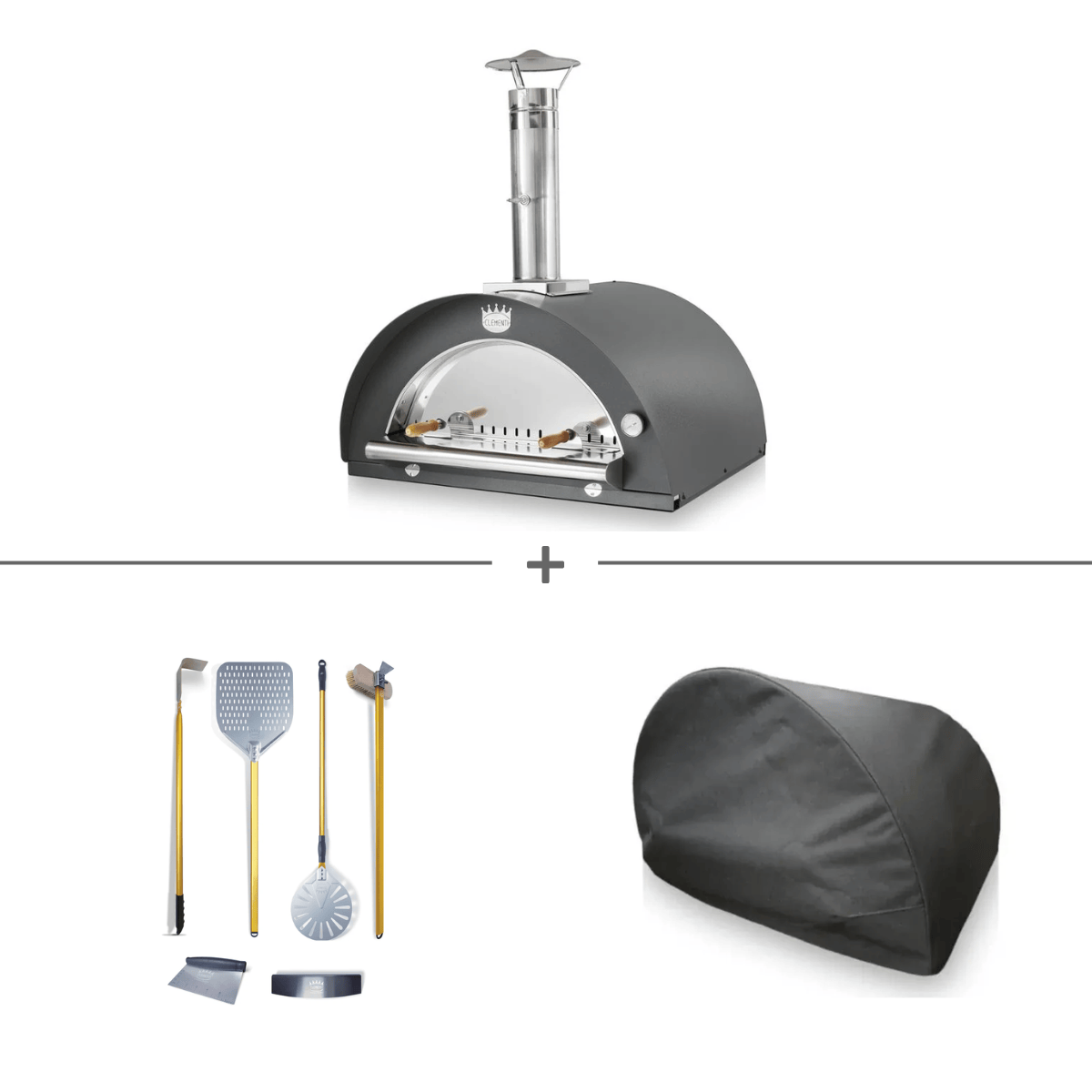 CLEMENTI Clementi Original | Wood Fired Pizza Oven 100 x 80 Bundle