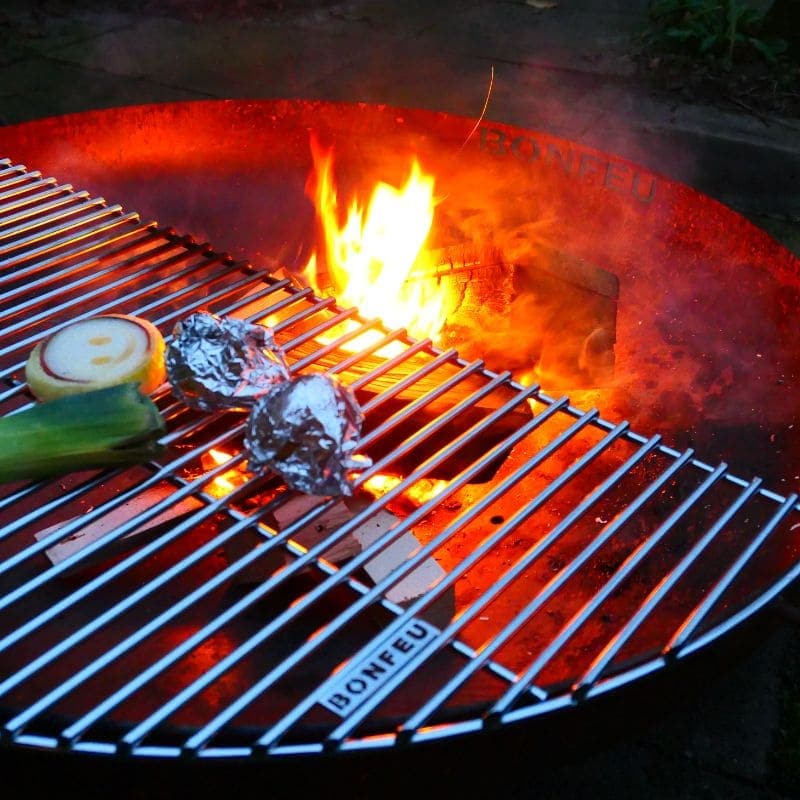 BONFEU BonFeu Fire Pit Grill Half Circle