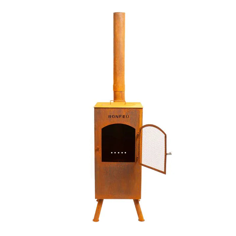 BONFEU Corten Steel BonFeu BonCarré Outdoor Fireplace