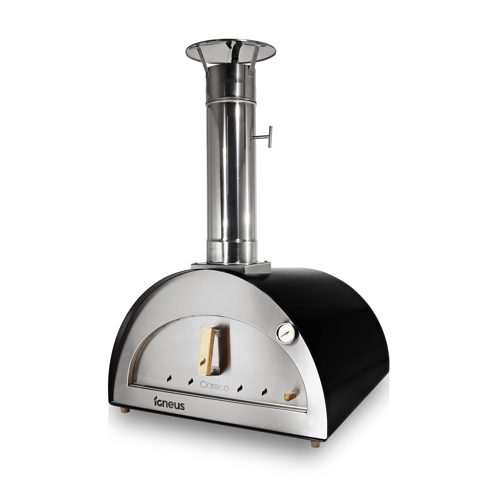 IGNEUS Matt Black Igneus Classico | wood fired pizza oven Bundle