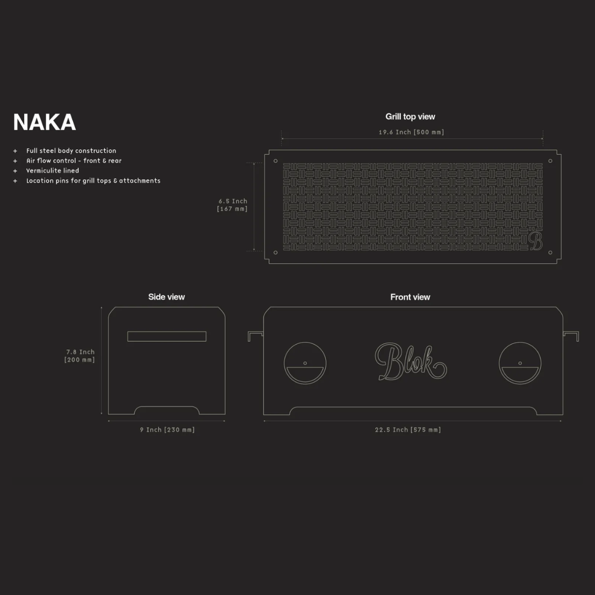 BLOK Blok Naka Table Grill BBQ