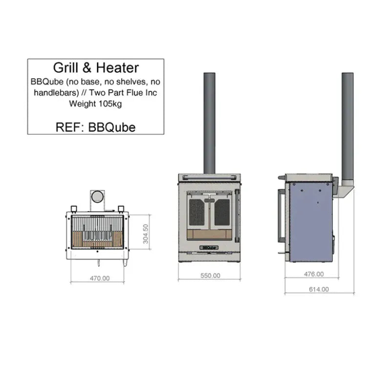 BBQUBE BBQube Grill & Heater